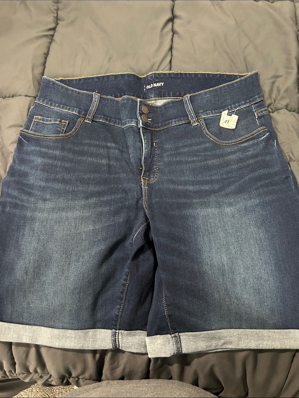 Old Navy Blue Denim Rolled-Hem Bermuda Shorts